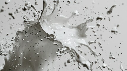 White liquid splashes outwards in a dynamic freeze frame