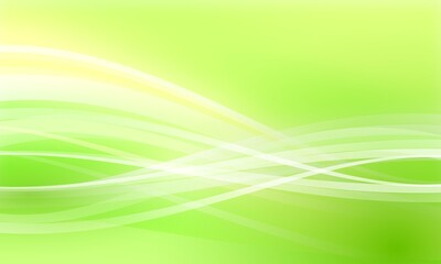 Fototapeta premium Fresh Green Abstract Flowing Lines Background - Modern Nature Light Design