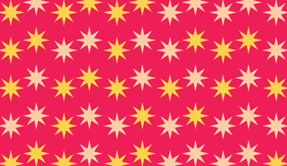 Seamless pattern with yellow floral vector illustration and flower decoration for spring and summer wallpaper on pink background