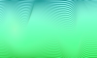 Fresh Teal Green Wave Lines Background - Abstract Flowing Gradient Design