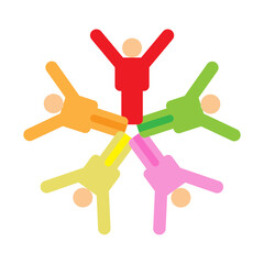 Diverse People Vector Flat Icon Design