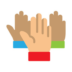 Obraz premium Volunteer Team Vector Flat Icon Design