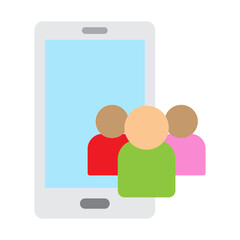 Community App Vector Flat Icon Design