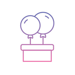 Balloon Stand Icon vector stock illustration