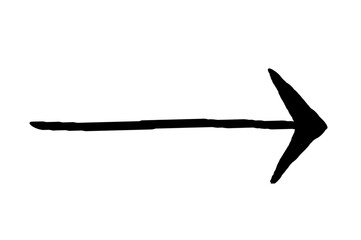 Arrow vector. Arrow grunge hand drawn design. Arrow grunge vector icon.