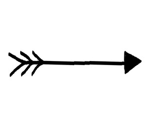 Arrow vector. Arrow grunge hand drawn design. Arrow grunge vector icon.