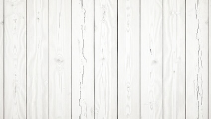 Obraz premium Vertical White Wooden Plank Texture Background – Rustic and Weathered Wood Surface