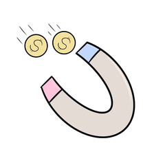 money magnet business icon design illustration