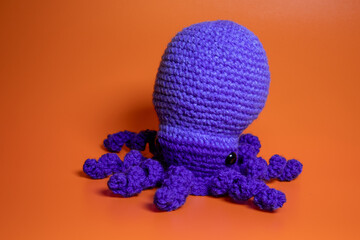Crochet  stuffed animal squid