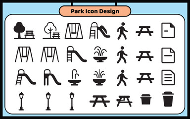 Fototapeta premium Park icon design template