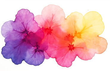 watercolor gradient multicolored hues purple red yellow white background suitable artistic