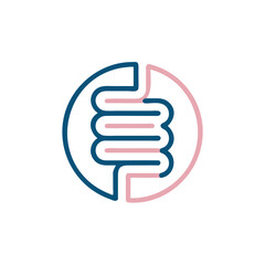Healthy digestion logo, vector icon Illustration,
