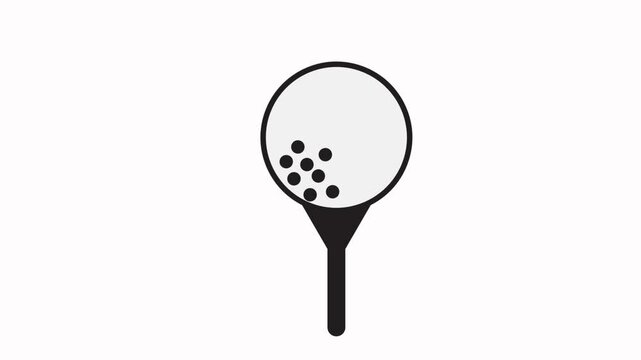 golf icon animation illustration 