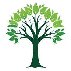 Obraz premium An abstract vector silhouette of a tree, ideal for use in modern, artistic, and conceptual designs that require a unique, simplified form.