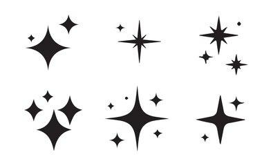 Vector Sparkles and Light Burst Elements – Isolated Icons