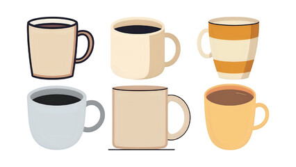 set of coffee cups