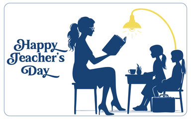 Inspirational Teacher&rsquo;s Day Vector &ndash; Thank You Message Design

