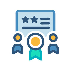 Team recognition award flat vector illustration for success