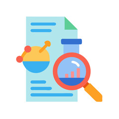 Data analysis document under the magnifying glass review process