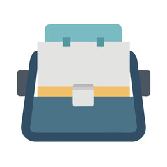 Flat illustration of business bag in neutral colors concept