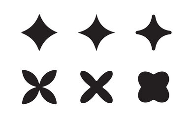 Minimalist Glowing Sparkles and Twinkle Icons Collection