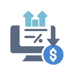 Online finance performance analysis showing growth and cost reduction