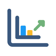 Stylized graph showcasing business growth and positive market trends
