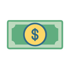 Illustration of a dollar bill with a dollar symbol