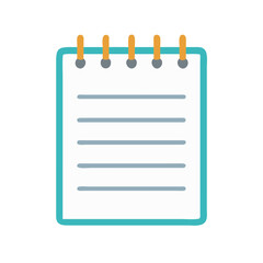 Blank notepad for notes or memos against black background