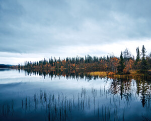 Lake in the Norwegian landscape