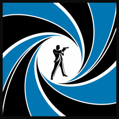 Hand drawn spy illustration
