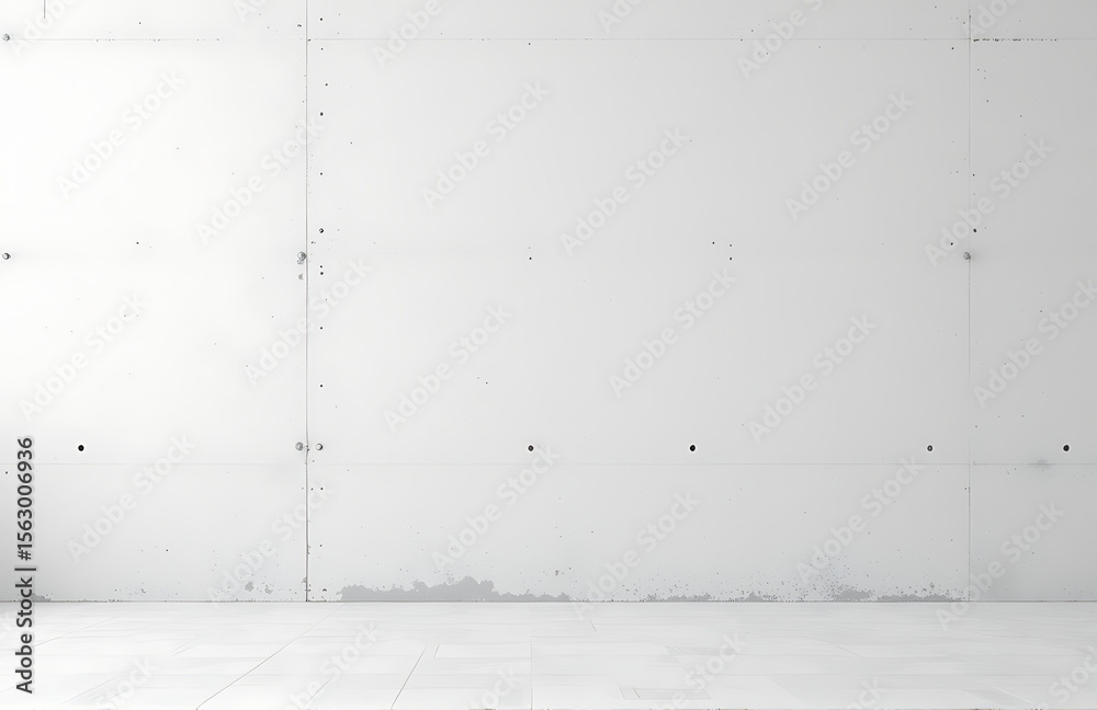 Aufkleber light gray cement background textured white concrete wall ample space design elements wide panoramic