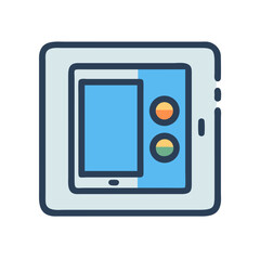 Digital device display flat vector icon design illustration