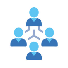 Organization chart displays business hierarchy and reporting structure