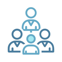 Team Structure Icon Showing Hierarchy and Leadership Concept