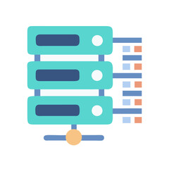 Obraz premium Abstract server rack icon showing data storage and connections