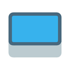 Modern screen icon with rounded corners and light blue fill