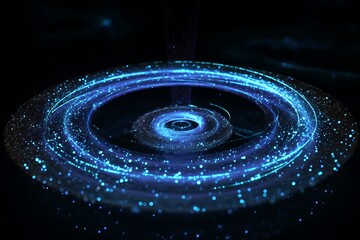 Quantum teleportation as glowing wormholes, transferring data between holographic galaxies