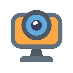 Modern webcam graphic on dark background suitable for presentations