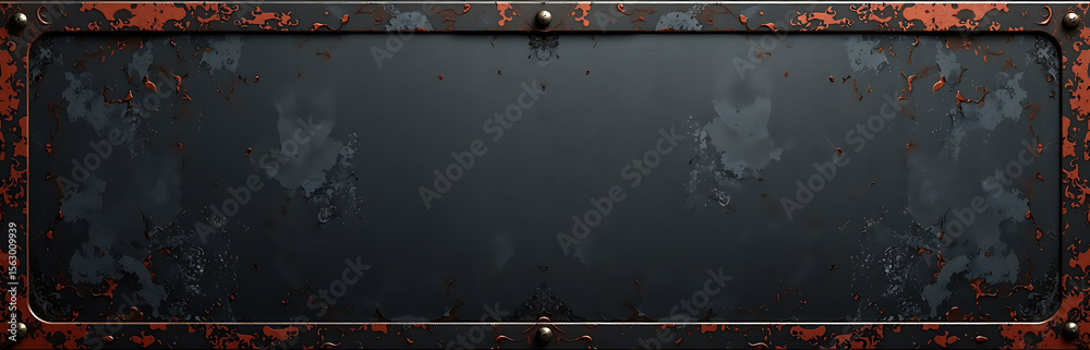 Aufkleber dark rusty metal texture background wide banner black abstract background also called rust grunge