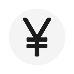Obraz premium Yen currency symbol icon on round background illustration
