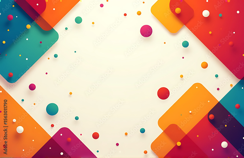 Poster colorful abstract geometric patterns modern background ideal showcasing creative designs adding visual appeal web