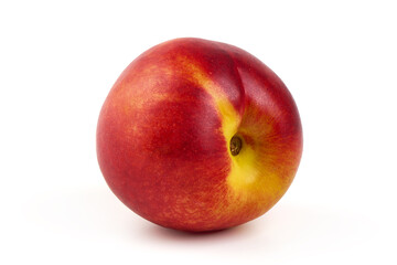 Ripe Nectarine Fruit, isolated on white background
