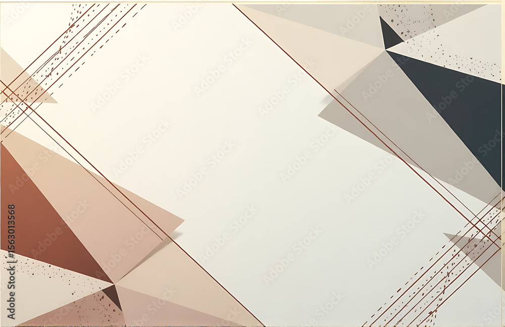 Aufkleber background features geometric patterns line folds triangular angles mix neutral colors abstract design