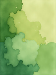 Obraz premium abstract watercolor painting green olive tones evoking vintage distressed aesthetic reminiscent old worn