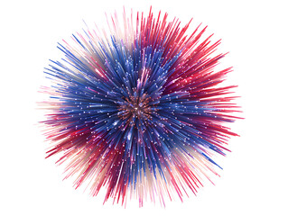 Celebration firework display illustration white background