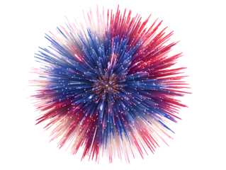 Celebration firework display illustration white background