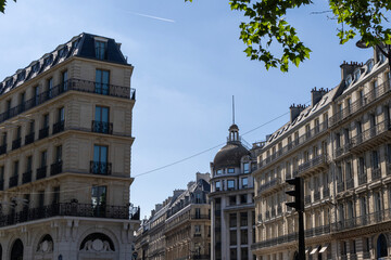 Paris, historic houses on the streets of the city. Cityscape