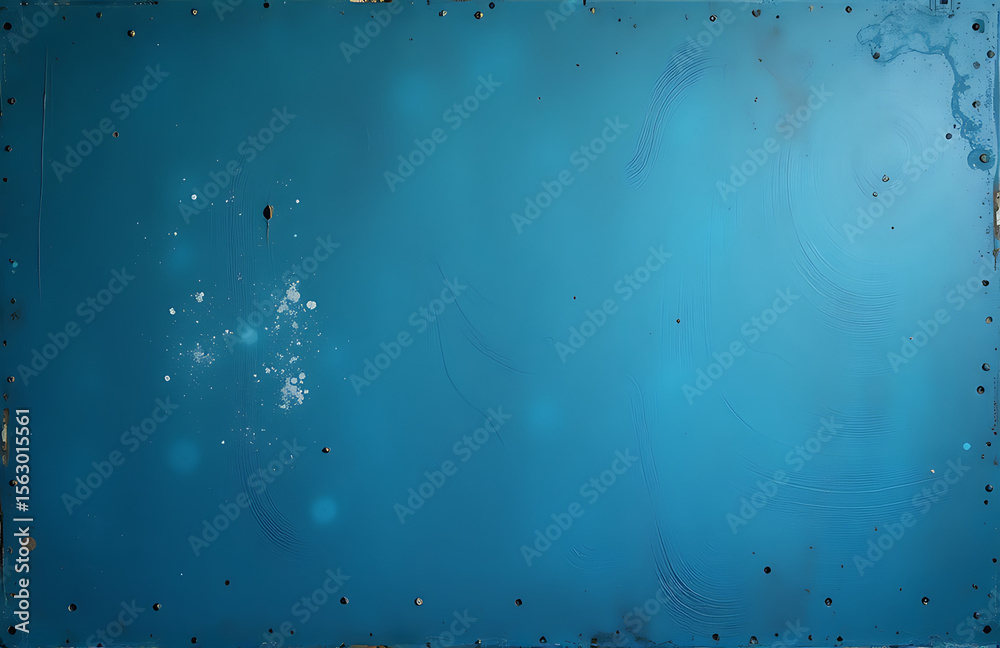 Poster worn blue wall dark grungy background provides canvas creating unique abstract