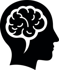 Neurology silhouette icon vector illustration